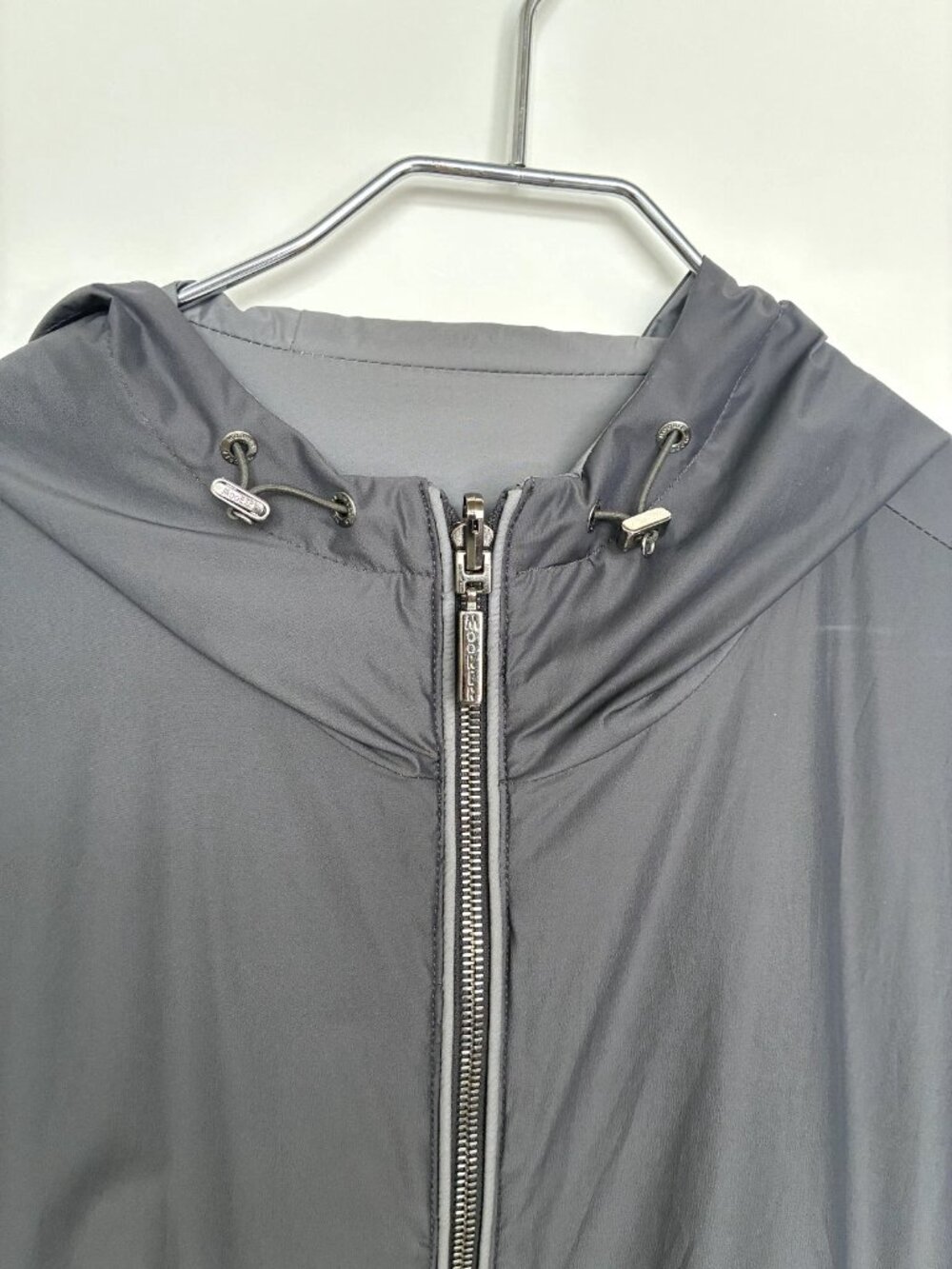 MOORER men's grey windbreaker luxury jacket reversible hooded sz 50 (M) NWOT - Picture 3 of 12